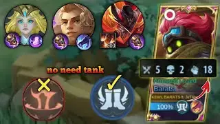 NO NEED TANK NO PROBLEM! BARATS CORE FULL TANK BUILD + NEW EMBLEM SET IS HARD TO KILL | MLBB🦖
