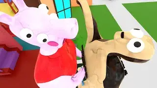 Peppa Pig and The Unexpected Package Delivery in real 3D Funny Animation