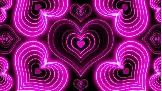 Neon Pink Heart Beautiful Screensaver | Relaxation | Meditation | Calmness