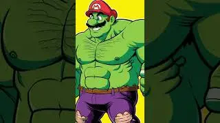 Super Mario and Hulk hybrid #hybrid s#funnyhybrids  #fusion #supermario