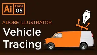 Van Tracing with pen tool - Adobe Illustrator Course 2023 -  Class 5 - RA GRAPHICS