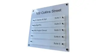 Acrylic Directory Sign / Way Finding Sign / Business Name List Sign Board