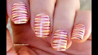 BEGINNER NAIL ART Design For Fall Using Striping Brush