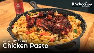 Creamy Cajun Chicken Pasta | Kamado Joe Recipe | Barbechoo
