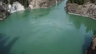 Miles Canyon -- a popular tourist attraction in Whitehorse, Yukon, Canada（育空地区首府白马市著名景点峡谷）