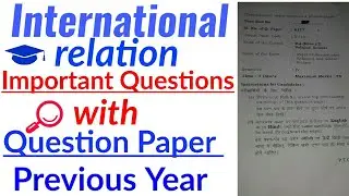 International relations important Questions for B.A