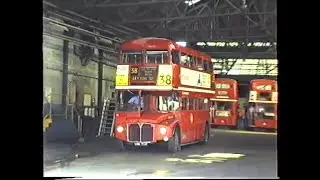London Transport Buses 1990-Routemasters at Leyton Green Garage & Bakers Arms