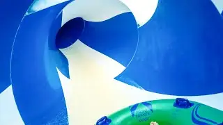 Riding The Constrictor Water Slide at Tidal Cove Miami