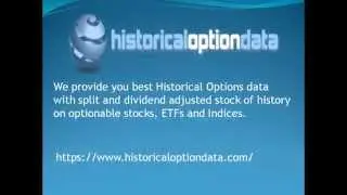 Historical Option Data in CSV and SQL Formats