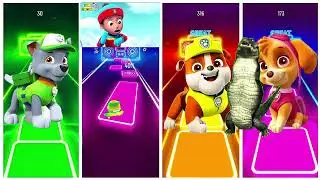 Rocky 🆚 Chase 🆚 Rubble 🆚 Skye 🎵 Tiles Hop EDM Rush