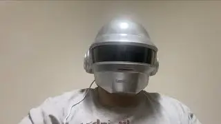Singing Around The World while wearing my Daft Punk Helmet While having a TalkBox Effect