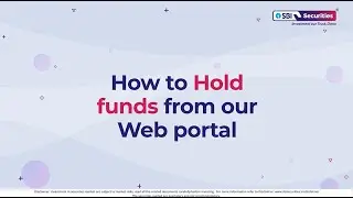 Как удерживать/разблокировать средства через веб-портал SBI Securities