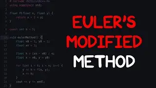 5.2.1 Euler’s Modified Method Implementation | Runge-Kutta 2nd Order | Coding Tutorial | NM