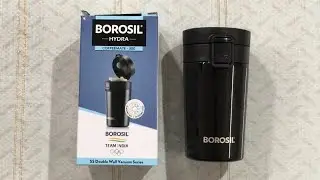 Borosil Coffeemate Insulated Mug, Vacuum Insulated Travel Coffee Mug with Lid, 300ml#indiaunboxed
