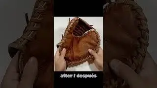 Restoration of vintage 1st base glove /Restauraci&oacute;n de guante vintage de 1&deg; base