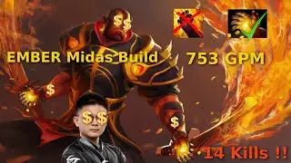 Secret Midone Ember Spirit Top 1 MMR | Midas Build UNBEATABLE Beyond GODLIKE | PRO GAMEPLAY 7.21c