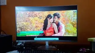 samsung cf591 curved monitor review - video movie black quality test
