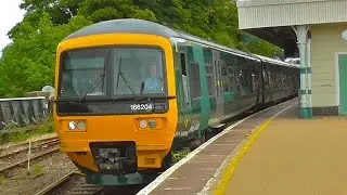 GWR 166204 In New Green Livery At Redhill - Wednesday 29th July 2015