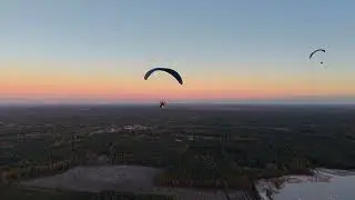 Vol Eric et Denis au couché du soleil 