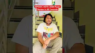 UPSSSC AGTA 2025 Paper Analysis in 80 Seconds || Life of An Aspirant in Uttar Pradesh #shorts #agta