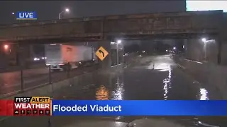 Viaduct Flooding After Overnight Rain