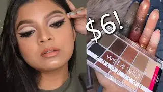 NEW!! Testing out Wet n Wild Color Icon 10 Pan Shadow Palette || Matte Nude Cut Crease