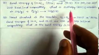 Bond Dissociation Energy 1 Solved Numericals