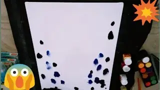 Howling wolf - Oval brush painting techniques | acrylic art | stap by step