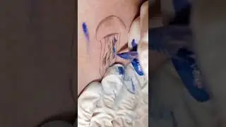 Blue Color Jelly Fish Tattoo Design 🐟/ Hand tattoo