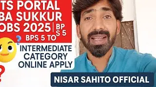 STS Portal IBA Sukkur Jobs 2025 | BPS 5 to 15 Intermediate Category Online Apply #stsportal #jobs