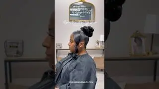 Pinup Bun #ponytailstyles #hair #atlhairstylist #hairtutorial #natrualhair #braidedponytail