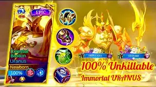 URANUS is a BEAST in EXP Lane | 100% UNKILLABLE | Best Build & Emblem | MLBB