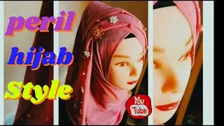 My youtube first hijab video | Easy hijab styles | one side pearl bordered hijab tutorial