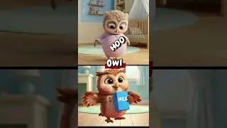 M N O P Monkey Newt Owl Panda &ndash; Drink Milk Get Big & Fat ABC Kids Funny Song