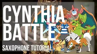 How to play Cynthia Battle (Pokemon) by Junichi Masuda on Alto Sax (Tutorial)
