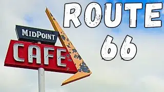 Discovers the Midpoint of Route 66 in Adrian, Texas