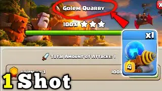 1 Shot Max Golem Quarry is Not Hard in Clan Capital