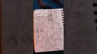 blue and black suit invincible suit my best art yet 👀