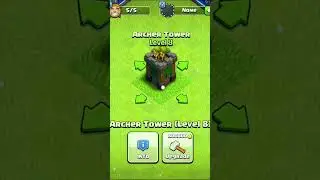 Archer Tower All Levels + Animation + Cost + TH Level + Time | Clash of Clans