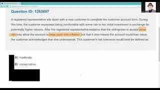 Series 7 Exam Prep - Customer Risk Profile - Suitability