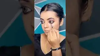 Wedding Guest Black Saree Makeup Look 👀 💄| Parul girl smokey Eyes | Summer Makeup Look | #makeup