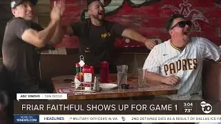 Padres fans downtown react to Wild Card Game 1 loss against Cubs