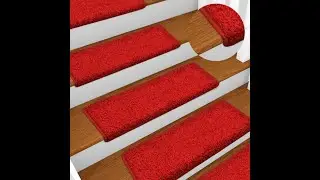 Trapmatten 5 st 65x21x4 cm rood