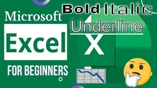 Excel Basics | How to apply Bold, Italic and Underline formatting | Excel Tutorials