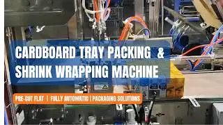 Automatic Cardboard Tray Packing Machine & Shrink Wrapping Machine Fully Automatic Packaging System
