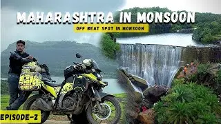 कभी सोचा नहीं था ऐसा भी कुच्छ होगा 😇 | Hidden Waterfall | Delhi to Maharashtra Monsoon Ride Ep-2