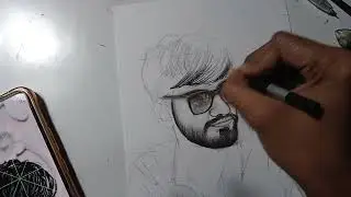 Portrait draw// how to draw sketch/ easy and simple art 🎨 ✨️ 