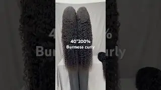 40&rdquo;200 Density Burmese curly #hairtok #hairstyle #hairtutorial #rawindianhumanhair #nicewigg #hair