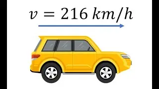 Un auto se mueve con velocidad constante de 216 km/h
