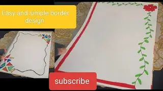 Easy and simple border design/ cover page for notes and project🎀